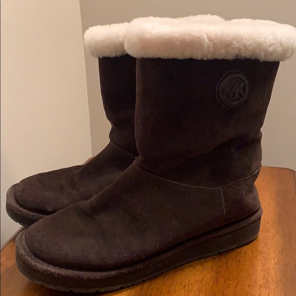 Michael kors brown slip on boot